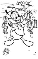 Donald Duck kleurplaat 10